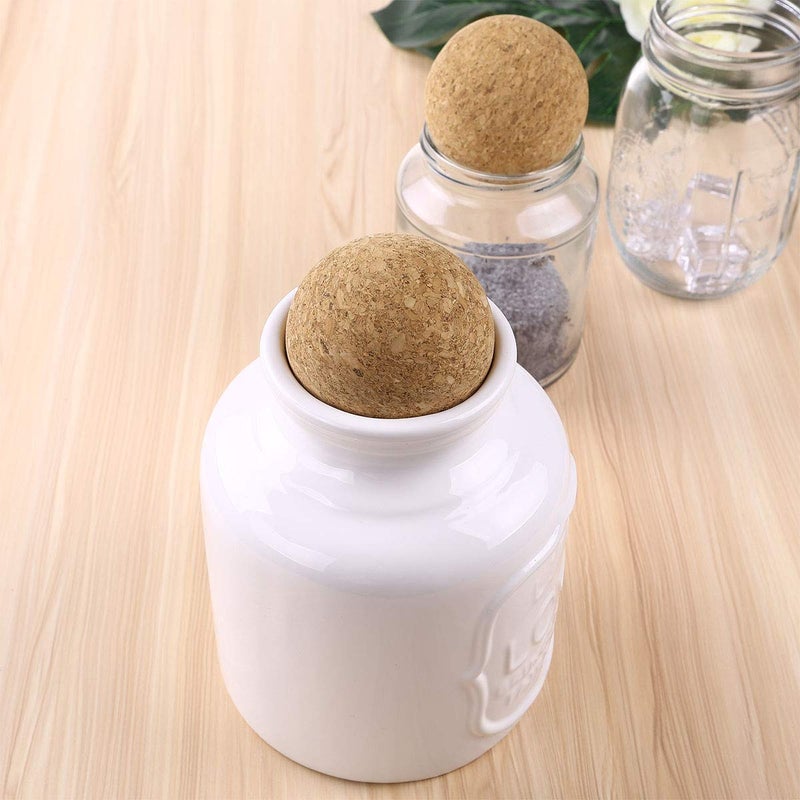 MUGLIO 3 inch Wine Cork Ball Wooden Cork Ball Stopper for Wine Decanter Carafe Bottle Replacementï¼ˆ2 Pcs) - Image 4